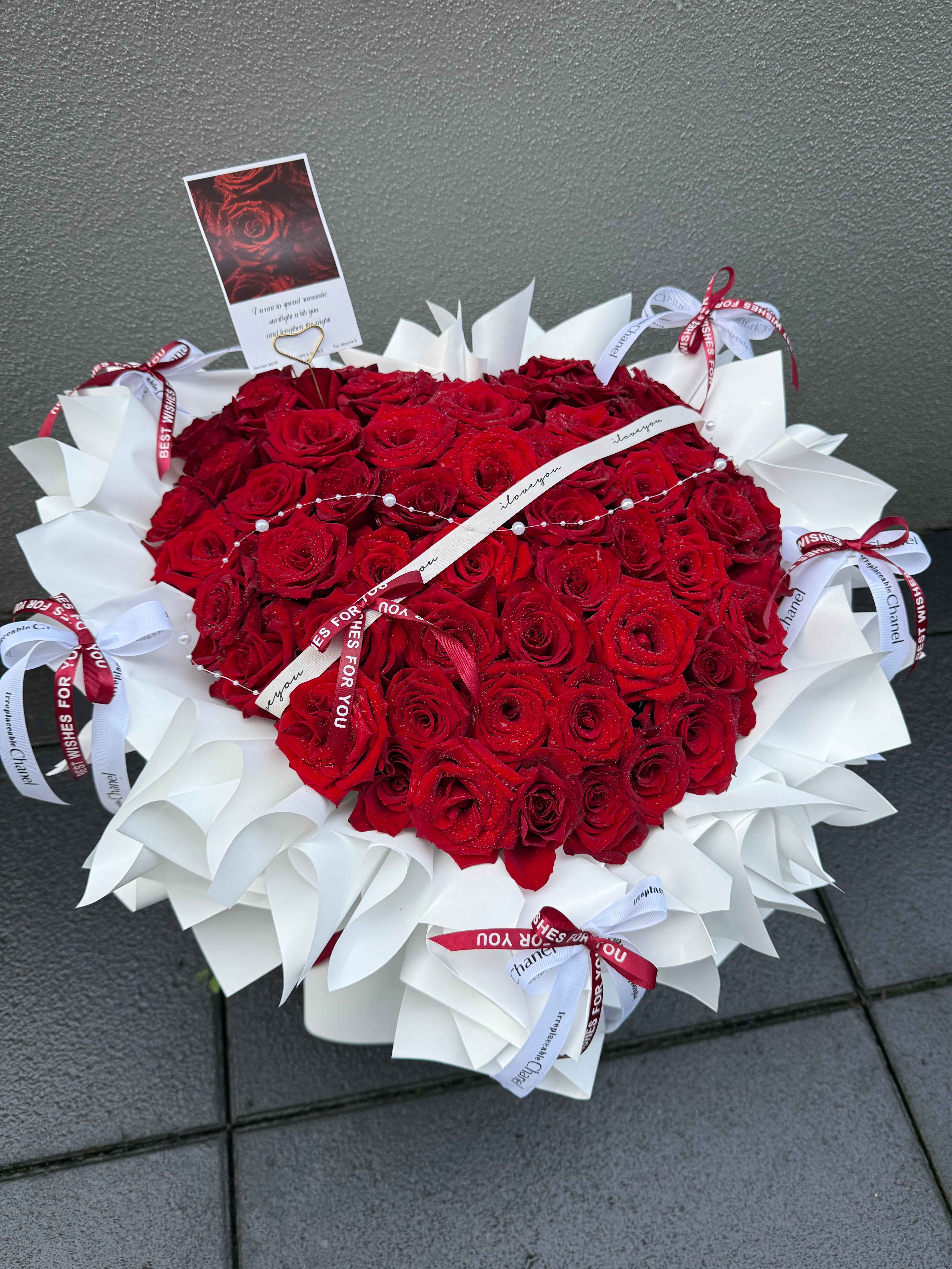 Grand Heart Red Bouquet