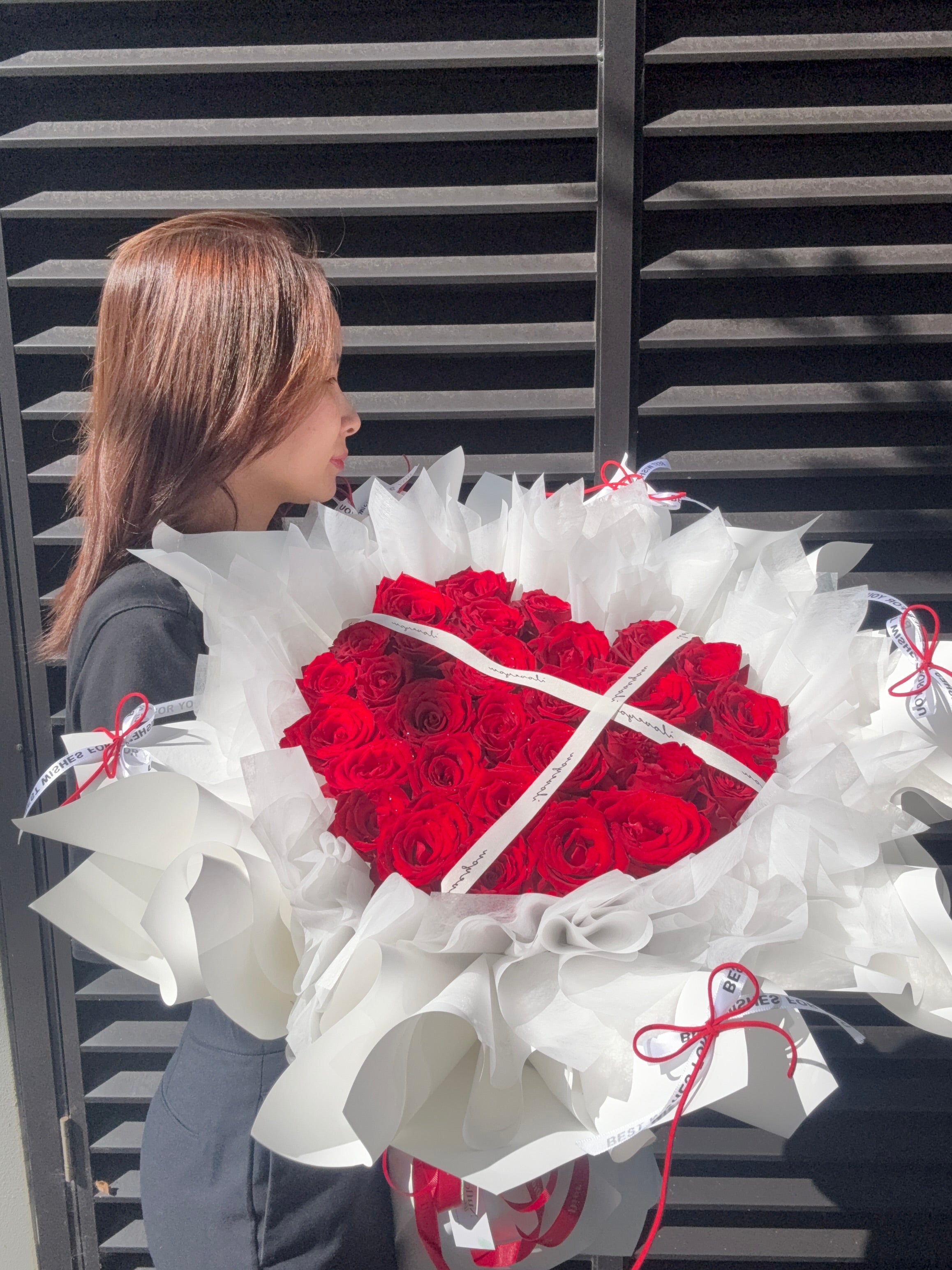 Heart of Red Rose Bouquet